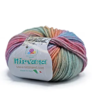 Nirvana wool cotton blend blown yarn cake 50g Tramonto