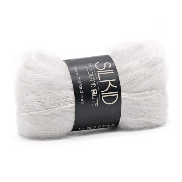Silkid superkid mohair seta matassa 25g Bianco