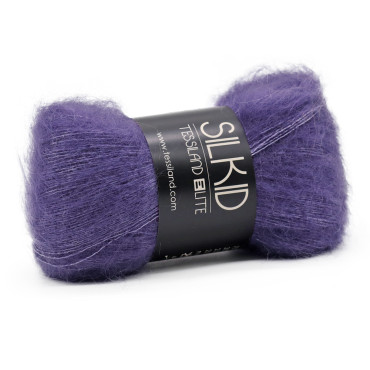 Silkid superkid mohair seta matassa 25g Melanzana
