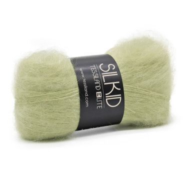 Silkid superkid mohair seta matassa 25g Senape