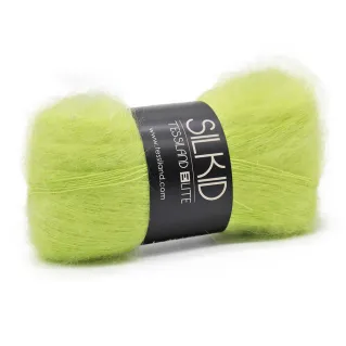 Silkid superkid mohair silk skein 25g Verde acido