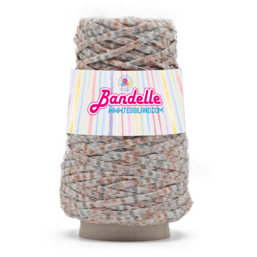 Bandelle fettuccia misto lana sfumata rocca 200g Beige