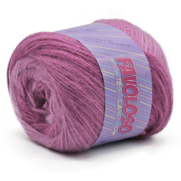 Favoloso acrílico degradado y perchado ovillo 100g Fucsia pink