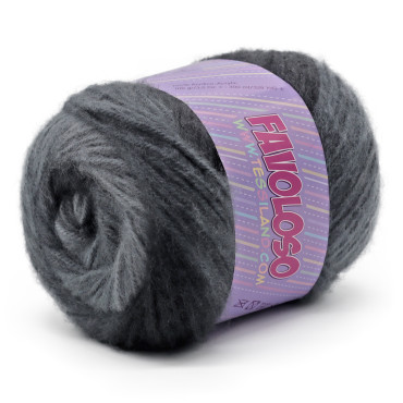 Favoloso acrilico top quality sfumato garzato gomitolo 100g Nero grigio