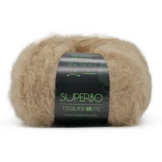 Superbo brushed mohair blend yarn ball 50g Beige