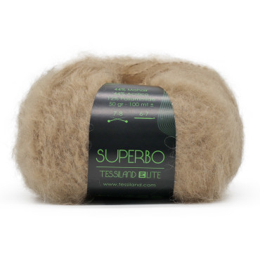 Superbo misto mohair garzato gomitolo 50g Beige
