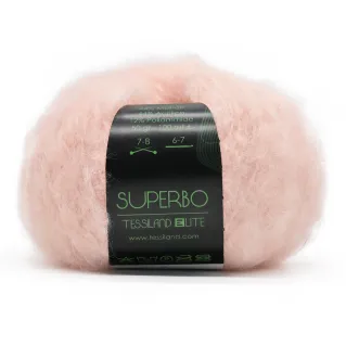 Superbo mélange mohair gratté pelote 50g Cipria