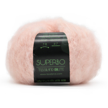 Superbo misto mohair garzato gomitolo 50g Cipria