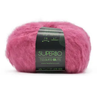 Superbo brushed mohair blend yarn ball 50g Fucsia