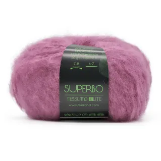 Superbo mélange mohair gratté pelote 50g Geranio