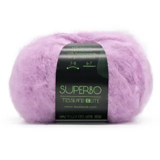 Superbo brushed mohair blend yarn ball 50g Glicine