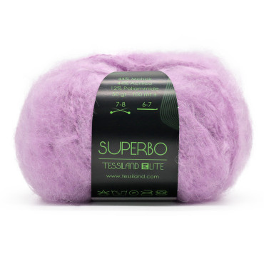 Superbo misto mohair garzato gomitolo 50g Glicine