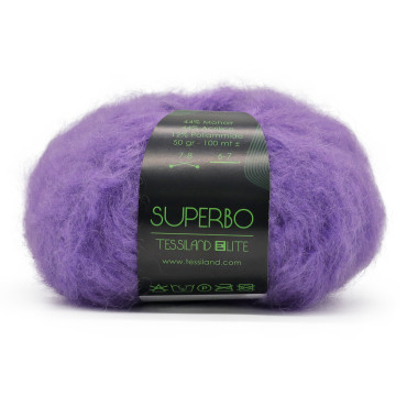 Superbo misto mohair garzato gomitolo 50g Lilla