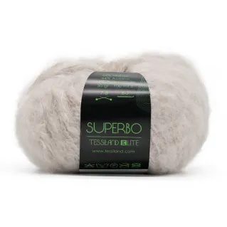 Superbo brushed mohair blend yarn ball 50g Naturale