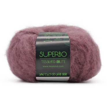 Superbo misto mohair garzato gomitolo 50g Prugna