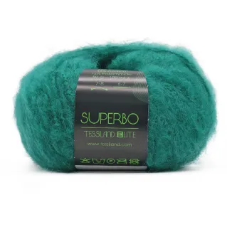 Superbo mélange mohair gratté pelote 50g Verde smeraldo