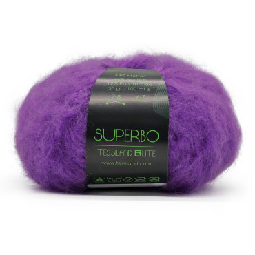 Superbo misto mohair garzato gomitolo 50g Viola