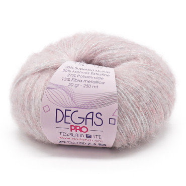 Degas Pro superkid mohair lana lurex gomitolo 50g Rosa