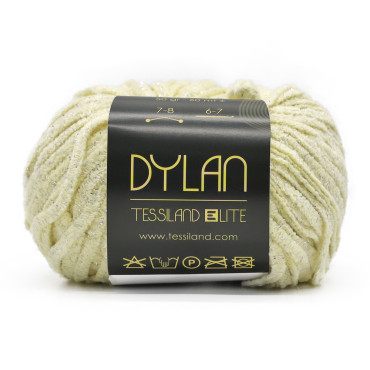 Dylan ciniglia misto cotone lurex gomitolo 50g Crema argento