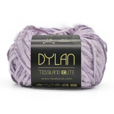 Dylan ciniglia misto cotone lurex gomitolo 50g Glicine oro