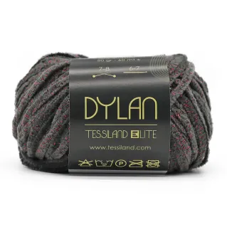 Dylan chenilla mezcla de algodón lurex ovillo 50g Grigio fucsia