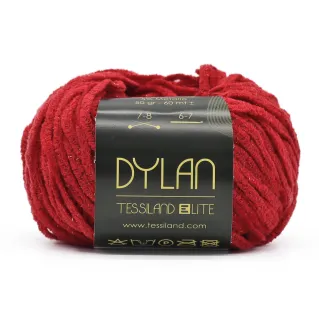 Dylan chenilla mezcla de algodón lurex ovillo 50g Rosso lux
