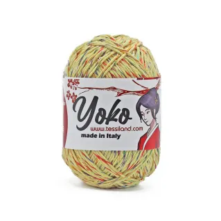 Yoko mezcla de algodón con lentejuelas ovillo 50g Amarillo
