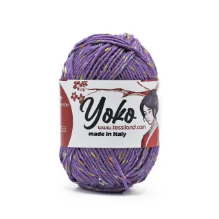 Yoko mélange coton avec paillettes pelote 50g Iris