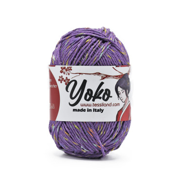 Yoko misto cotone con paillettes gomitolo 50g Iris