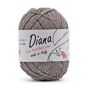 Diana mélange coton lurex pelote 50g Tortora
