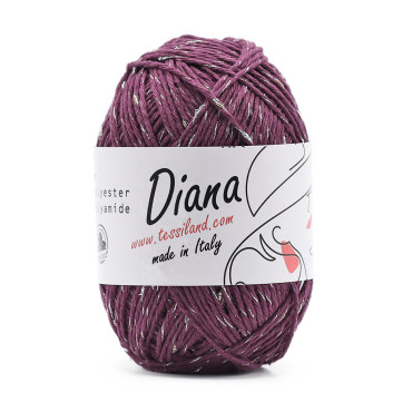 Diana misto cotone lurex gomitolo 50g Vino
