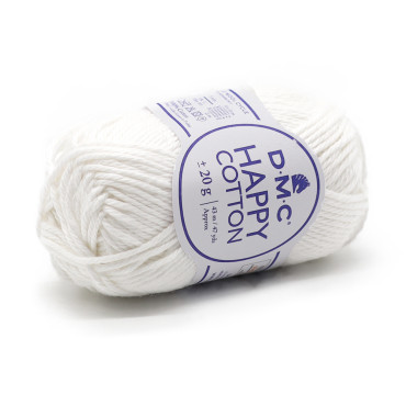 Happy Cotton cotone per amigurumi gomitolo 20g 762 bianco