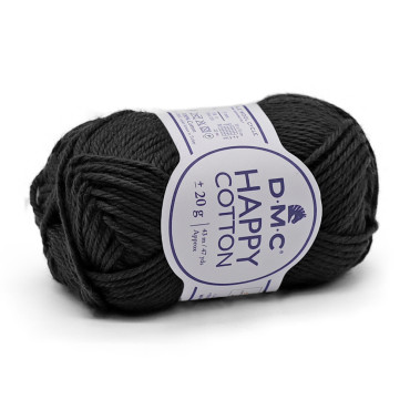 Happy Cotton cotone per amigurumi gomitolo 20g 775 nero