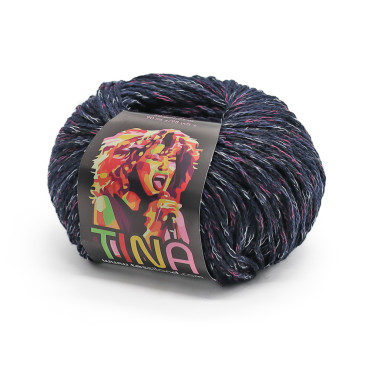 Tina misto lana sfumato gomitolo 50g Blu