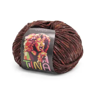 Tina shaded wool blend yarn ball 50g Cioccolato