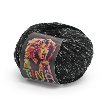 Tina misto lana sfumato gomitolo 50g Nero asfalto