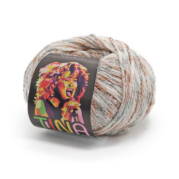 Tina misto lana sfumato gomitolo 50g Panna pastello