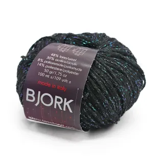 Bjork mélange laine lurex pelote 50g Noir