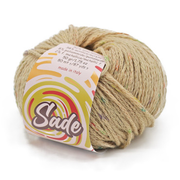 Sade misto lana inserto caramella gomitolo 50g Beige