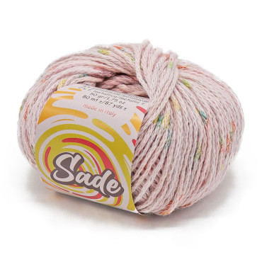 Sade misto lana inserto caramella gomitolo 50g Cipria