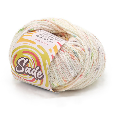 Sade misto lana inserto caramella gomitolo 50g Panna