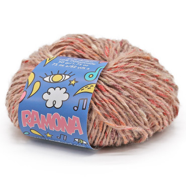 Ramona misto mohair lana inserto caramella gomitolo 50g Blush