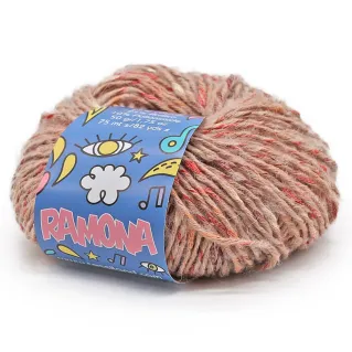 Ramona mohair blend wool with candy insert yarn ball 50g Blush