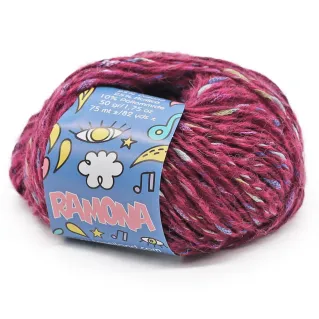 Ramona mohair blend wool with candy insert yarn ball 50g Orchidea
