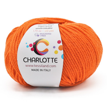Charlotte extrafine merino wool 50g ball Arancio