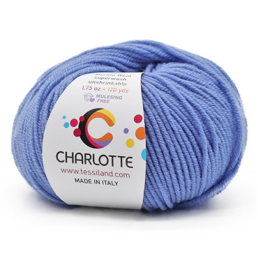 Charlotte lana merinos extrafine gomitolo 50g Azzurro