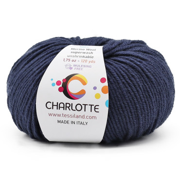 Charlotte lana merina extrafina ovillo 50g Blu