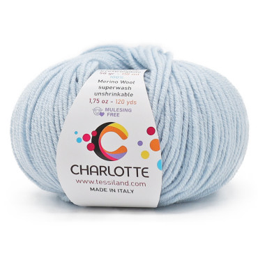 Charlotte extrafine merino wool 50g ball Celeste