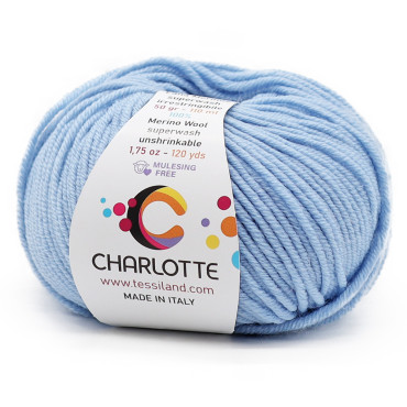 Charlotte extrafine merino wool 50g ball Cielo