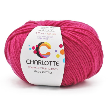 Charlotte lana merinos extrafine gomitolo 50g Fucsia